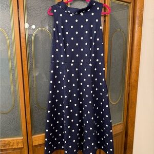 Ladies BODEN Navy Polka Dot Dress, BRAND NEW
